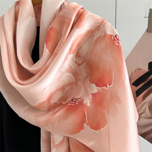 MaraSilk Pure Mulberry Silk Scarf - Oblong Crepe Satin MS830
