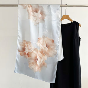 MaraSilk Pure Mulberry Silk Scarf - Oblong Crepe Satin MS830