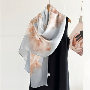 MaraSilk Pure Mulberry Silk Scarf - Oblong Crepe Satin MS830