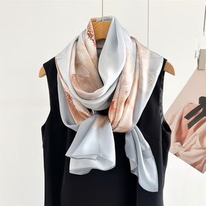 MaraSilk Pure Mulberry Silk Scarf - Oblong Crepe Satin MS830