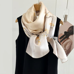 MaraSilk Pure Mulberry Silk Scarf - Oblong Crepe Satin MS830