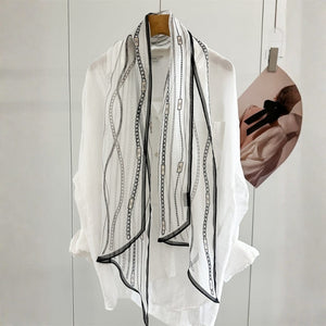 MaraSilk Pure Mulberry Silk Scarf - Oblong Georgette MS928