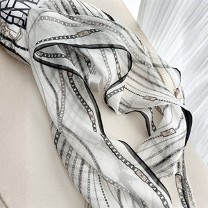 MaraSilk Pure Mulberry Silk Scarf - Oblong Georgette MS928