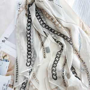 MaraSilk Pure Mulberry Silk Scarf - Oblong Georgette MS1010