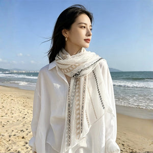MaraSilk Pure Mulberry Silk Scarf - Oblong Georgette MS1010