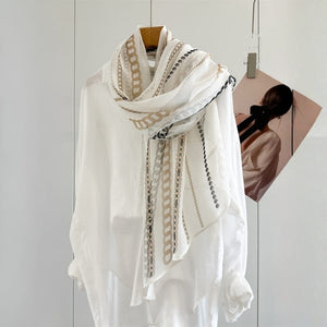 MaraSilk Pure Mulberry Silk Scarf - Oblong Georgette MS1010