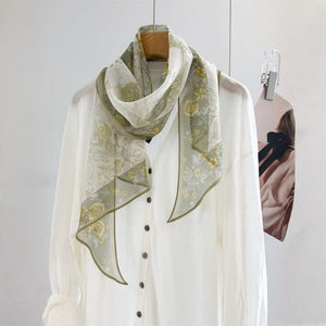 MaraSilk Pure Mulberry Silk Scarf - Oblong Georgette MS1027