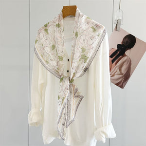 MaraSilk Pure Mulberry Silk Scarf - Oblong Georgette MS1027