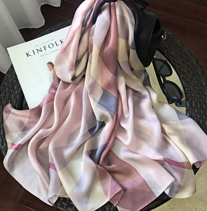 MaraSilk Pure Mulberry Silk Scarf - Oblong Georgette MS575