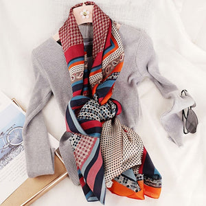 MaraSilk Pure Mulberry Silk Scarf - Oblong Georgette MS579