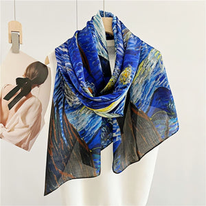 MaraSilk Pure Mulberry Silk Scarf - Oblong Georgette MS581