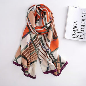 MaraSilk Pure Mulberry Silk Scarf - Oblong Georgette MS587