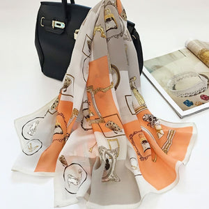 MaraSilk Pure Mulberry Silk Scarf - Oblong Georgette MS588 71" x 26" MS58801