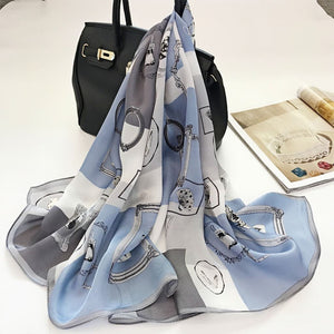 MaraSilk Pure Mulberry Silk Scarf - Oblong Georgette MS588 71" x 26" MS58803