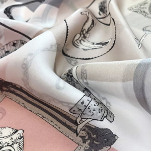 MaraSilk Pure Mulberry Silk Scarf - Oblong Georgette MS588