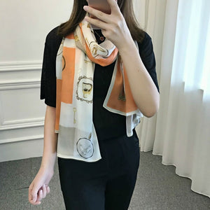 MaraSilk Pure Mulberry Silk Scarf - Oblong Georgette MS588