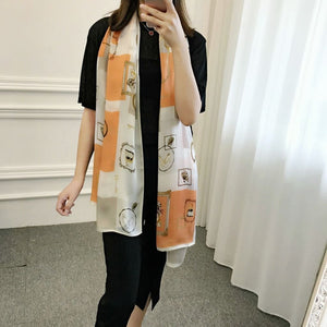 MaraSilk Pure Mulberry Silk Scarf - Oblong Georgette MS588