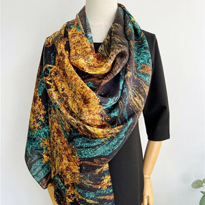 MaraSilk Pure Mulberry Silk Scarf - Oblong Georgette MS590