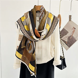 MaraSilk Pure Mulberry Silk Scarf - Oblong Georgette MS592