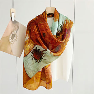 MaraSilk Pure Mulberry Silk Scarf - Oblong Georgette MS593