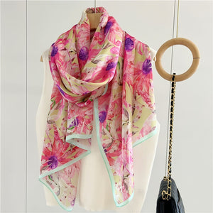 MaraSilk Pure Mulberry Silk Scarf - Oblong Georgette MS595