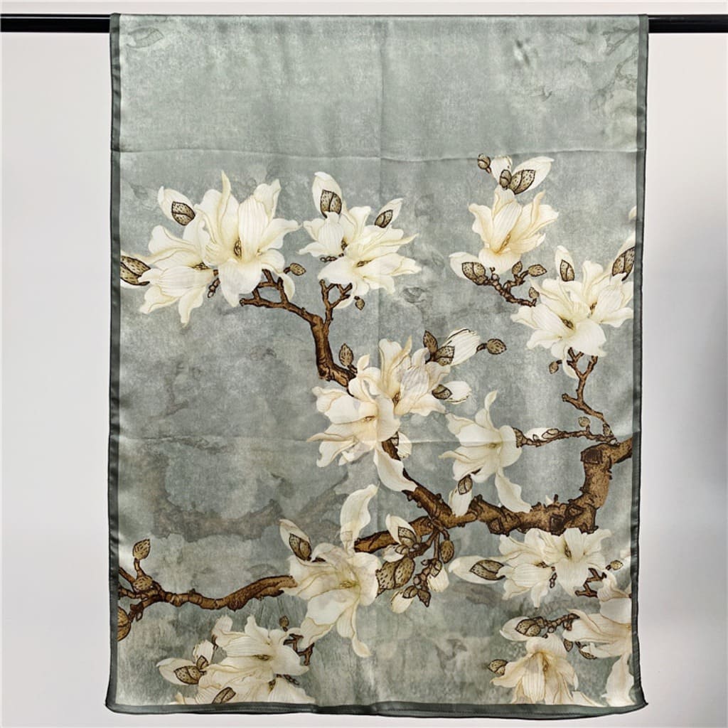 MaraSilk Pure Mulberry Silk Scarf - Oblong Georgette MS599
