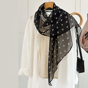 MaraSilk Pure Mulberry Silk Scarf - Oblong Georgette MS637