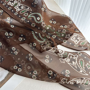MaraSilk Pure Mulberry Silk Scarf - Oblong Georgette MS969