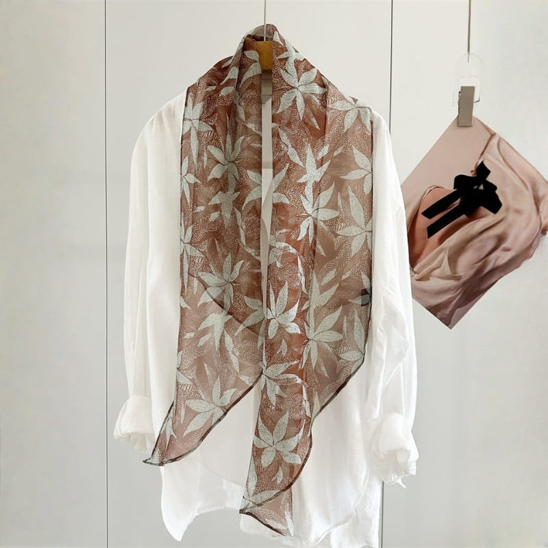 MaraSilk Pure Mulberry Silk Scarf - Oblong Georgette MS971