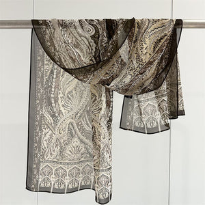 MaraSilk Pure Mulberry Silk Scarf - Oblong Georgette MS988 55" x 17" MS98802