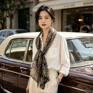 MaraSilk Pure Mulberry Silk Scarf - Oblong Georgette MS988