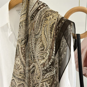 MaraSilk Pure Mulberry Silk Scarf - Oblong Georgette MS988