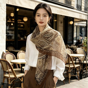 MaraSilk Pure Mulberry Silk Scarf - Oblong Georgette MS988