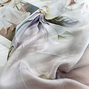 MaraSilk Pure Mulberry Silk Scarf - Oblong Jacquard Satin MS638