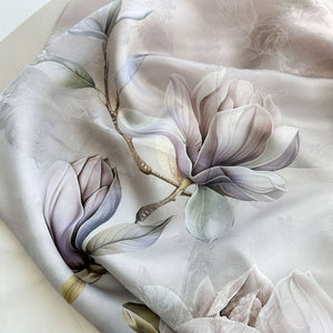 MaraSilk Pure Mulberry Silk Scarf - Oblong Jacquard Satin MS638