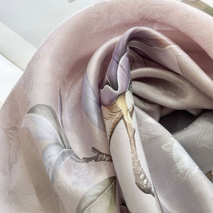 MaraSilk Pure Mulberry Silk Scarf - Oblong Jacquard Satin MS638