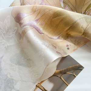 MaraSilk Pure Mulberry Silk Scarf - Oblong Jacquard Satin MS638