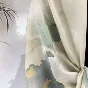 MaraSilk Pure Mulberry Silk Scarf - Oblong Jacquard Satin MS638