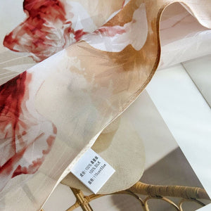 MaraSilk Pure Mulberry Silk Scarf - Oblong Jacquard Satin MS638