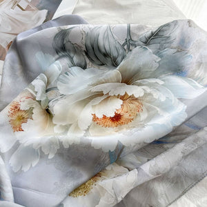 MaraSilk Pure Mulberry Silk Scarf - Oblong Jacquard Satin MS638