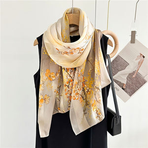 MaraSilk Pure Mulberry Silk Scarf - Oblong Satin Stripe MS632