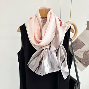 MaraSilk Pure Mulberry Silk Scarf - Oblong Satin Stripe MS632