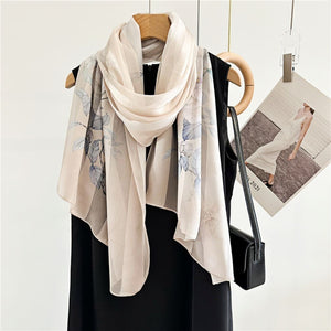 MaraSilk Pure Mulberry Silk Scarf - Oblong Satin Stripe MS632