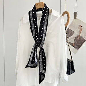 MaraSilk Pure Mulberry Silk Scarf - Ribbon Satin MS643