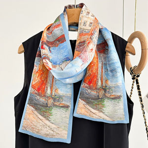 MaraSilk Pure Mulberry Silk Scarf - Ribbon Satin MS643