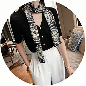 MaraSilk Pure Mulberry Silk Scarf - Ribbon Satin MS655