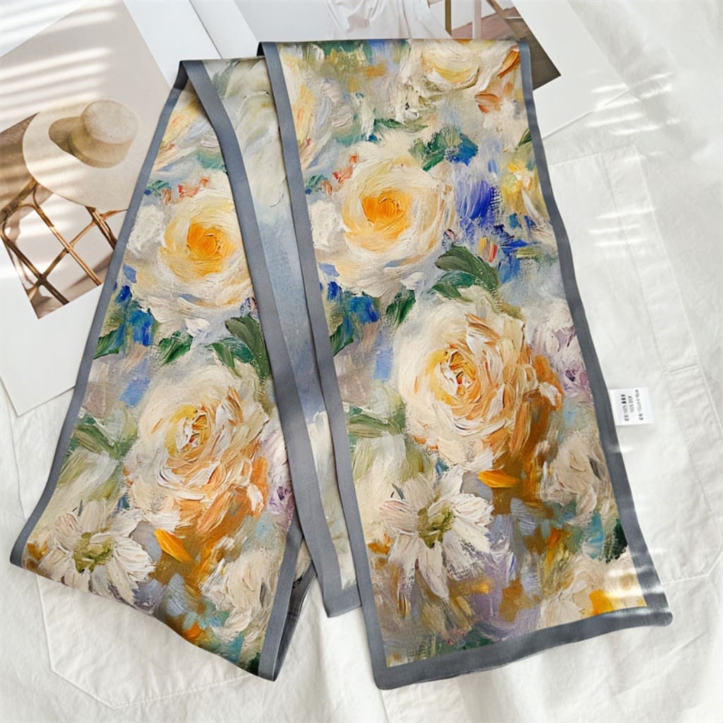 MaraSilk Pure Mulberry Silk Scarf - Ribbon Satin MS672