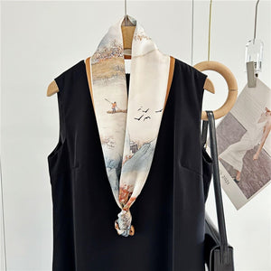 MaraSilk Pure Mulberry Silk Scarf - Ribbon Satin MS681