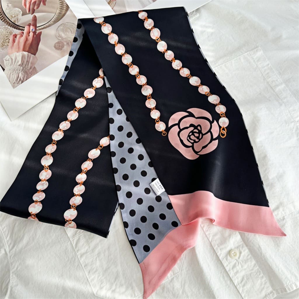 MaraSilk Pure Mulberry Silk Scarf - Ribbon Satin MS683 59" x 6" MS68301