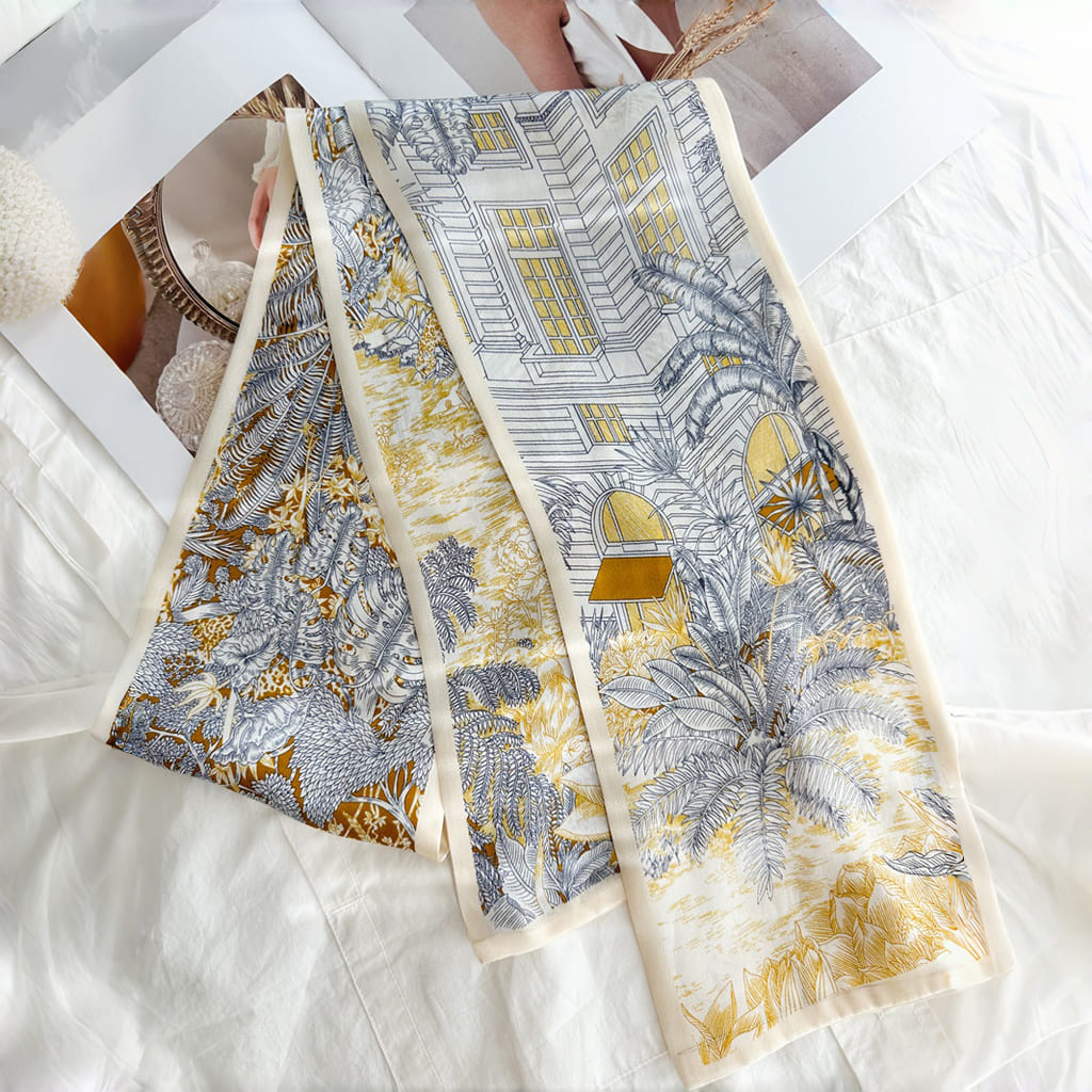 MaraSilk Pure Mulberry Silk Scarf - Ribbon Satin MS686